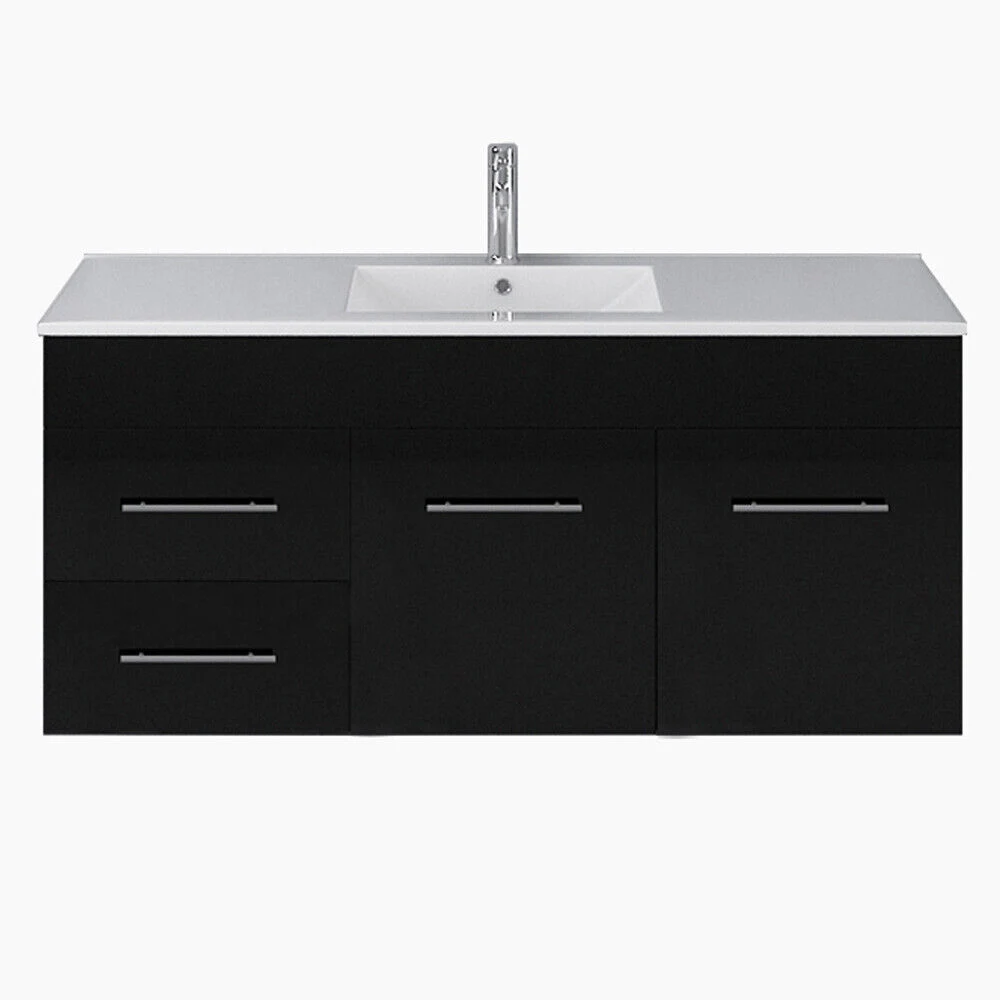 Wall Hung Mounted Bathroom 1000mm Vanity Black Bath Cabinet with Basin