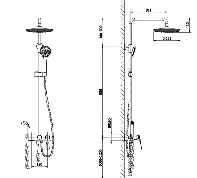 Sanitary Ware Multifunction Functions Shower Set Top Shower Bathroom Fitting