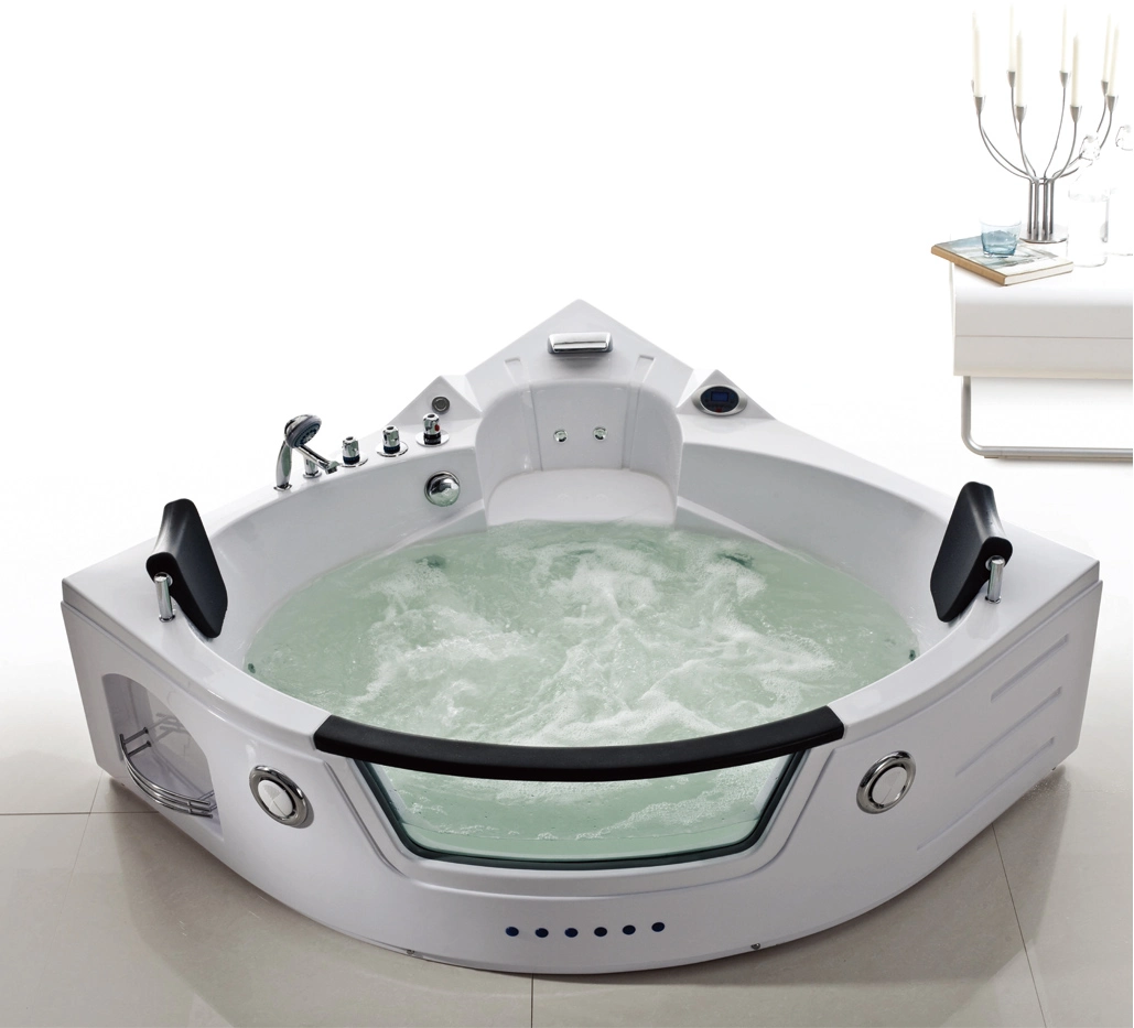 Acrylic Whirlpool Bathtub Water Jets Alcove Soaking SPA Corner ABS Board Whirlpool Massage Bathtub (AB0807A)