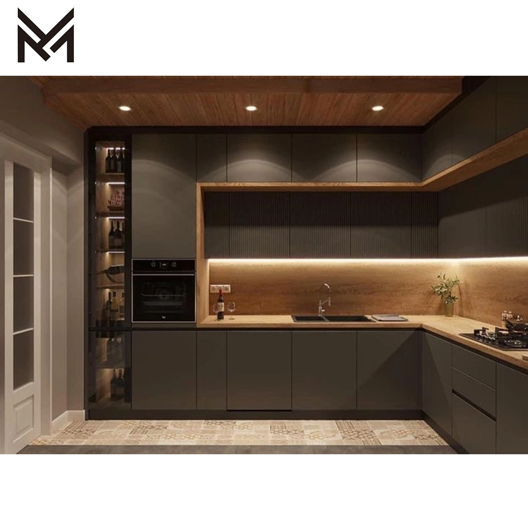 Professional Design Modern Modular Customized Free Lacquer Mat Finish Handleless Quick Delivery Furniture Kitchen Cabinet