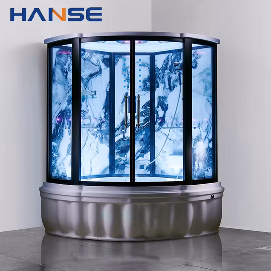Joyee Factory Direct Vente en gros Nouveau design Forme carrée Salle de bain Enceinte Salle de douche à vapeur humide fermée