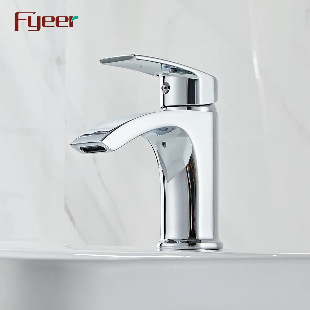 Fyeer 2022 Robinet de lavabo de salle de bain en laiton chromé commercial