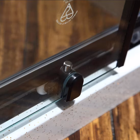 Porte de douche en verre de salle de douche carrée utilisée cabine de douche de salle de bain sanitaire