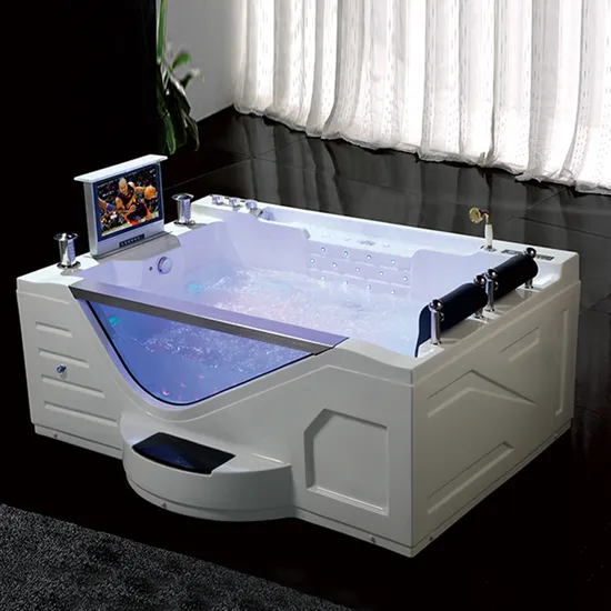 Ce bain à remous prix baignoire d'hydromassage en verre trempé