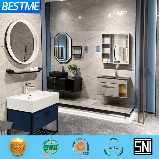 Meuble de toilette en PVC suspendu étanche pour salle de bain, taille 600 mm (par-P4006-60)