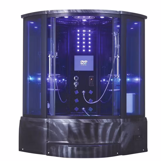 Qian Yan 2 Personnes Multi-Fonction Bain Cabine De Douche Chine Plateau En Aluminium Matériel De Douche Usine De Luxe Cascade En Aluminium Matériel Salle De Douche